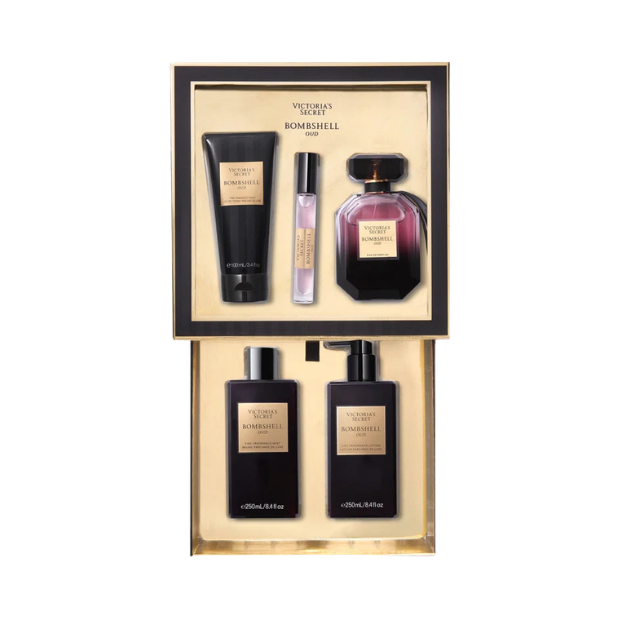 Victoria's Secret Bombshell Oud EDP 100ml + EDP Rollerball 7ml + Mist 250ml + Lotion 250ml + Body Wash 100ml