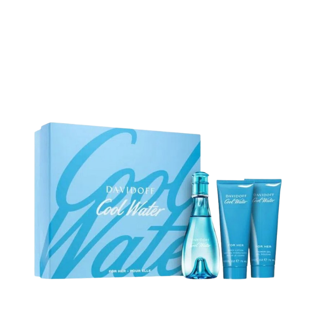 Davidoff Cool Water EDT (L) 100ml + SG 75ml + BL 75ml
