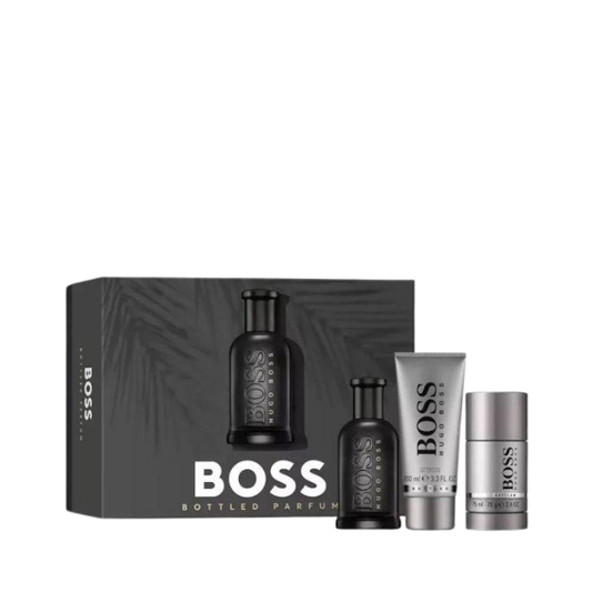 HB Boss Bottled PARFUM (M) 100ml + SG 100ml + Deo Stick 75ml