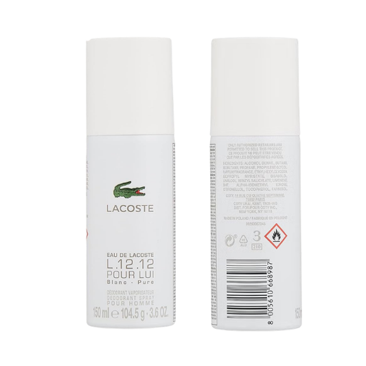 Lacoste L.12.12 Blanc (M) Deo Spray 150ml