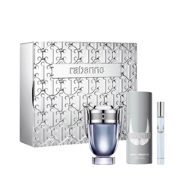 PR Invictus EDT (M) 100ml + EDT 10ml Travel Spray + Deo Spray 150ml