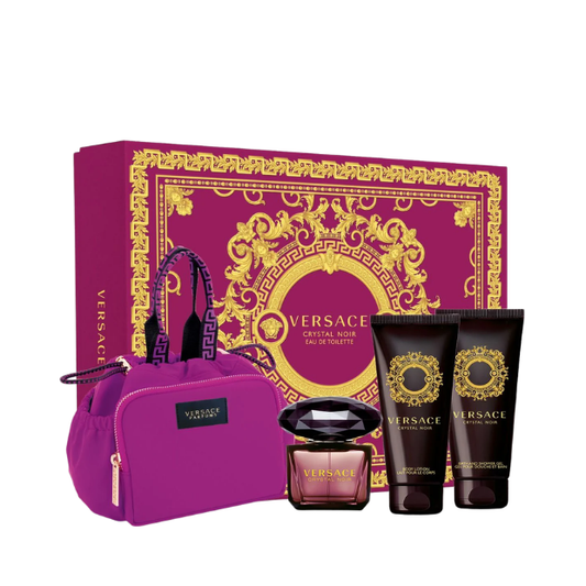 Versace Crystal Noir EDT (L) 90ml + B&SG 100ml + BL 100ml + Make Up Case
